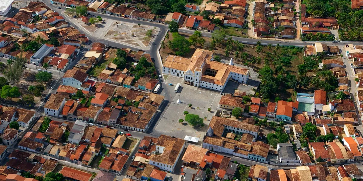 Imagem aérea da cidade de São Cristóvão